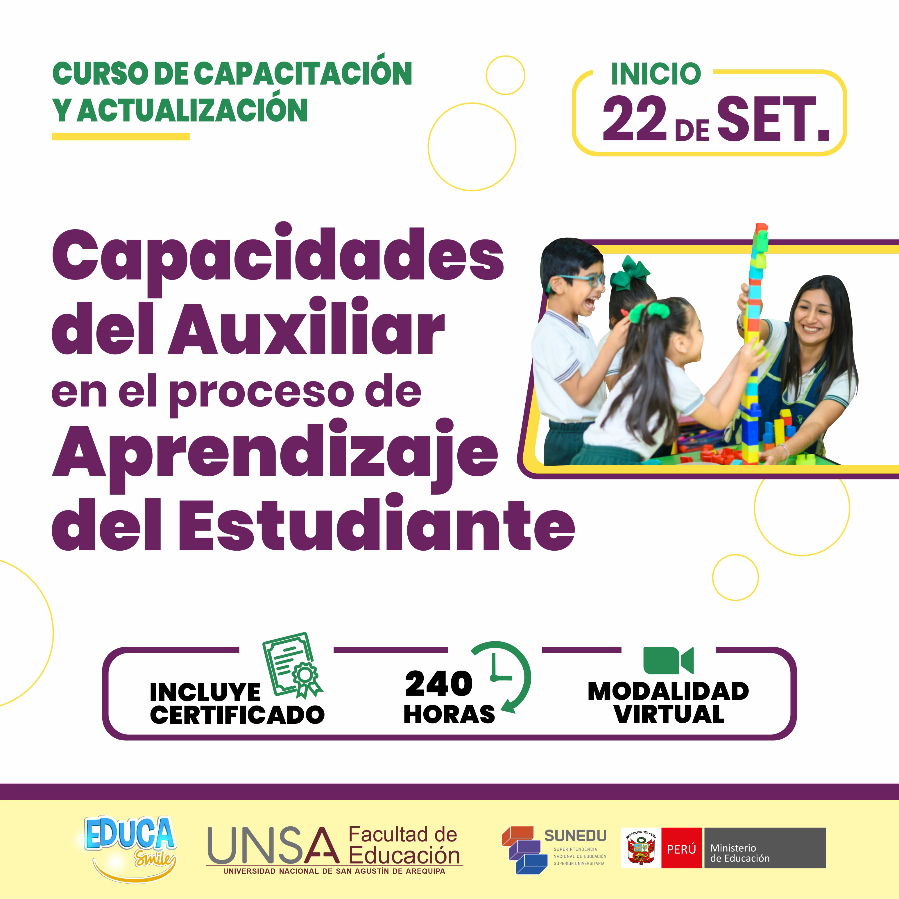 Educasmileperú Próximo Curso 2022 Iv Capacidades Del Auxilar De